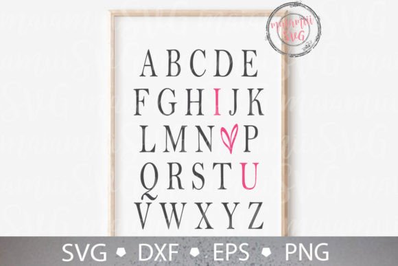 Download Alphabet I Love You Svg, Nursery Sign - Love you Collection