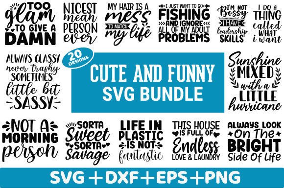 Download Cute and Funny SVG Bundle - Premium Resources