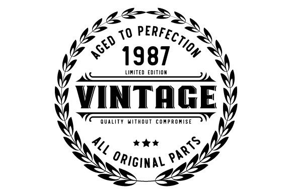 Download Vintage 1987 Aged to Perfection SVG EPS - Premium Resources