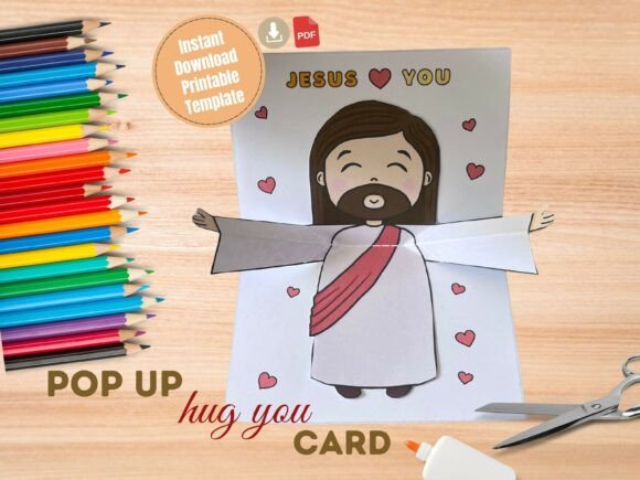 Download Jesus Love You Pop out Card Church Craft - Love you Collection